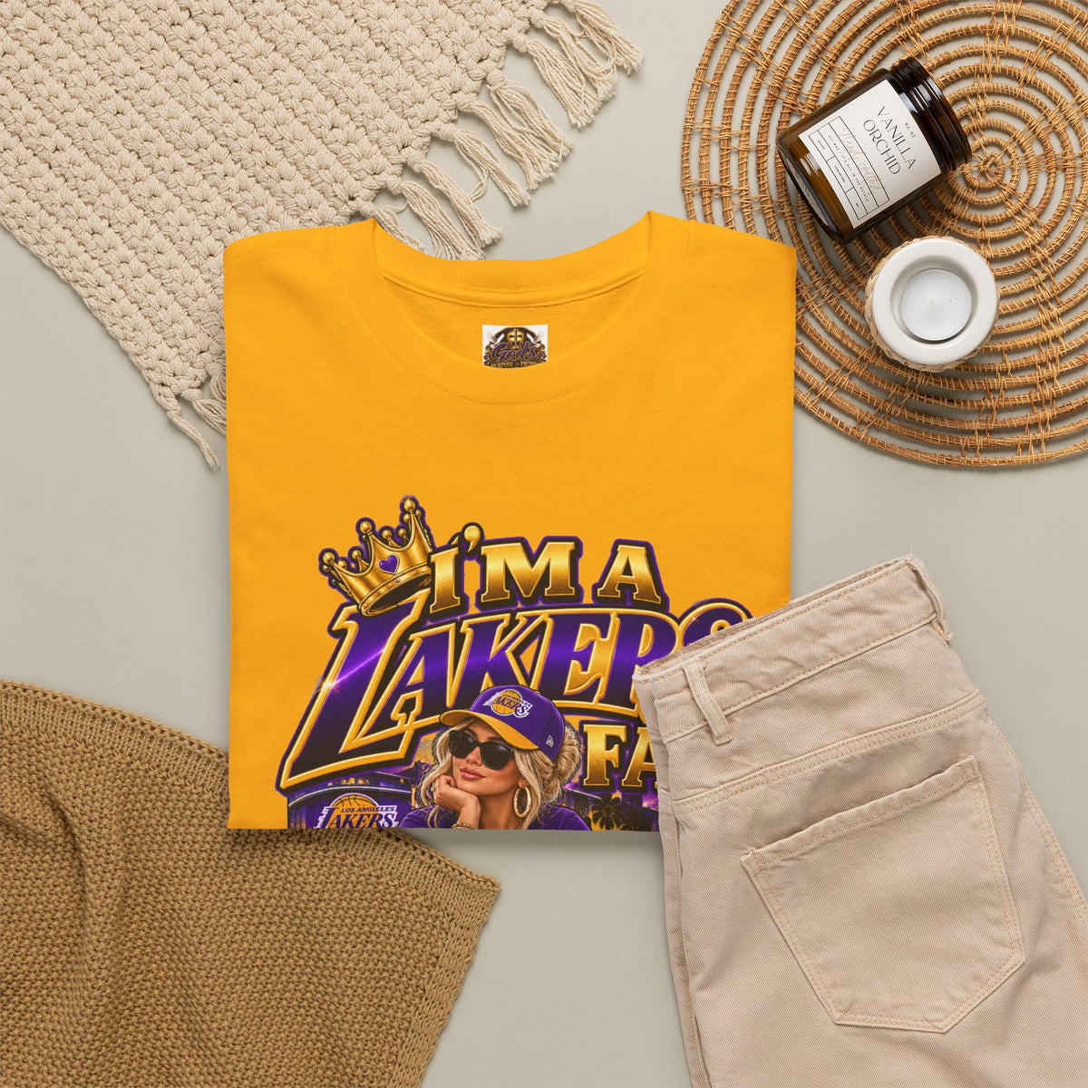 Lakers Fan T-Shirt — "I’m a Lakers Fan" Front & "Lakers For Life" Back
