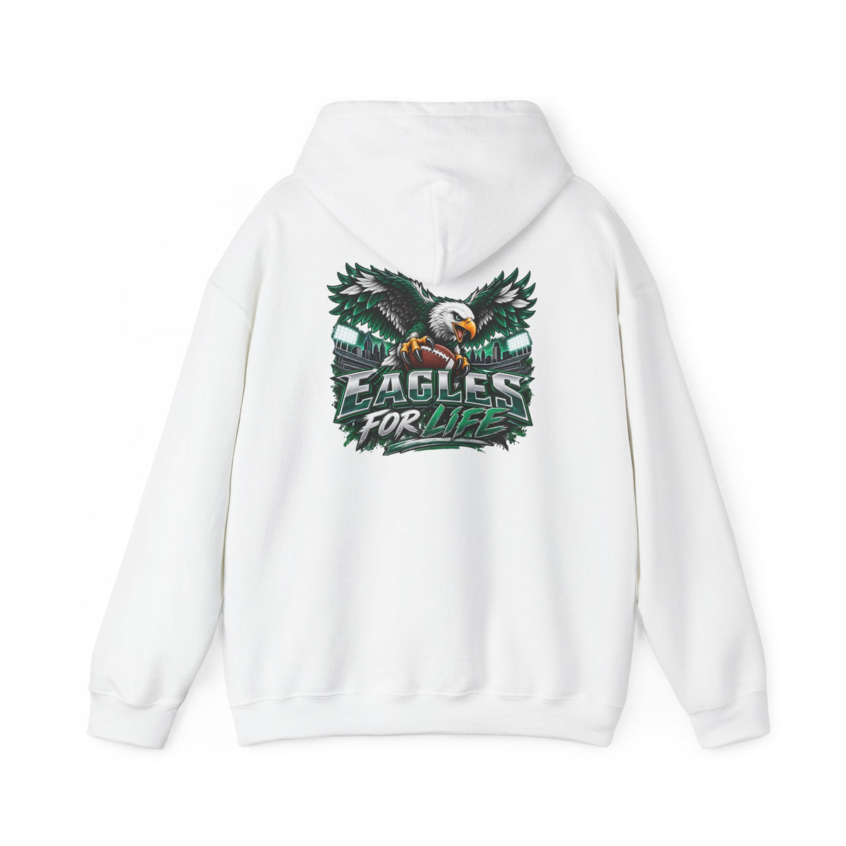 Eagles For Life Hoodie — Bold Eagle Graphic Football Fan Pullover