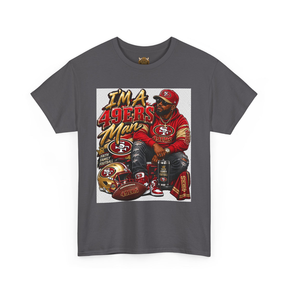 49ers Fan T‑Shirt — "I'm a 49ers Man" Graphic Tee with "Go Niners" Back