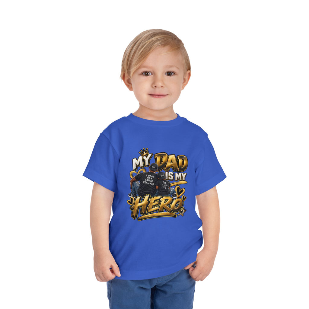 Toddler Tee — "My Dad Is My Hero" Firefighter Design