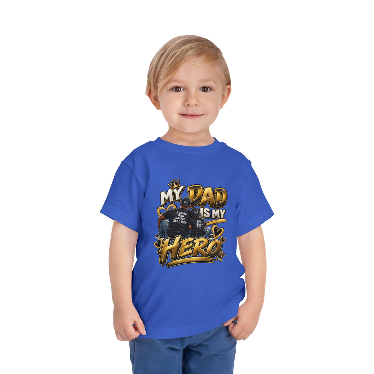 Toddler Tee — "My Dad Is My Hero" Firefighter Design
