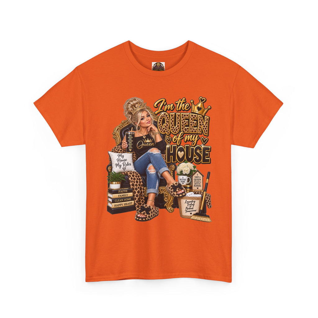 Queen of My House T-Shirt — Funny Leopard Mom Tee
