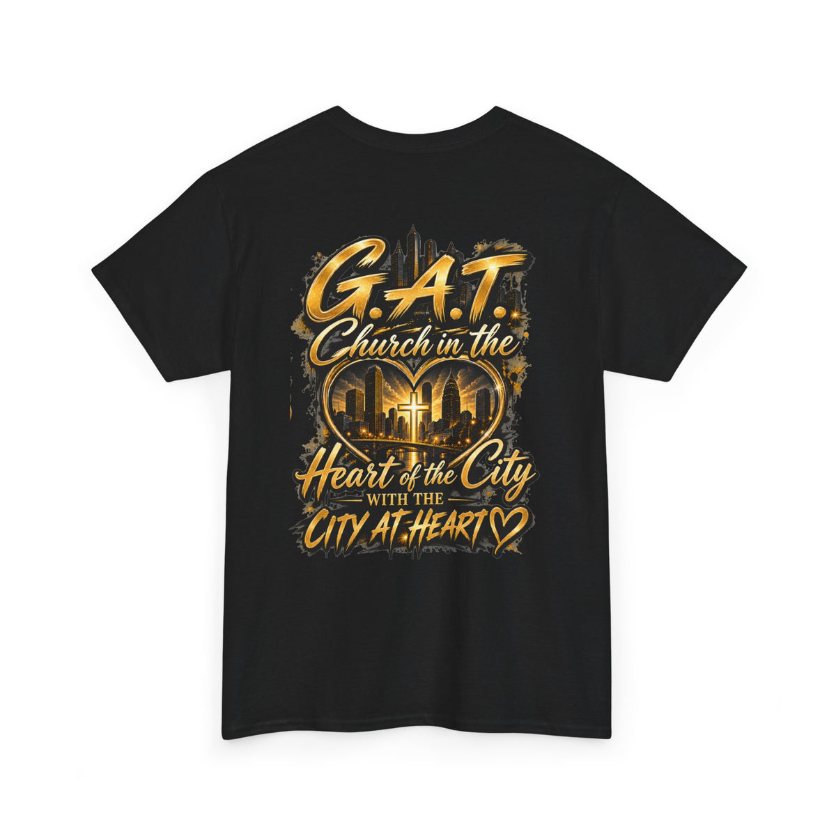 Church Heart Tee — "Church in the Heart of the City" Christian Graphic T-Shirt