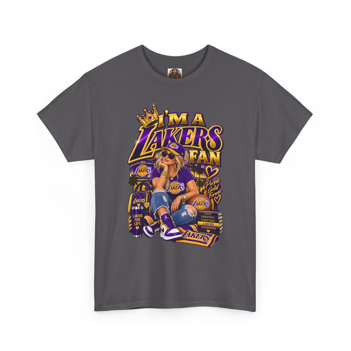 Lakers Fan T-Shirt — "I’m a Lakers Fan" Front & "Lakers For Life" Back