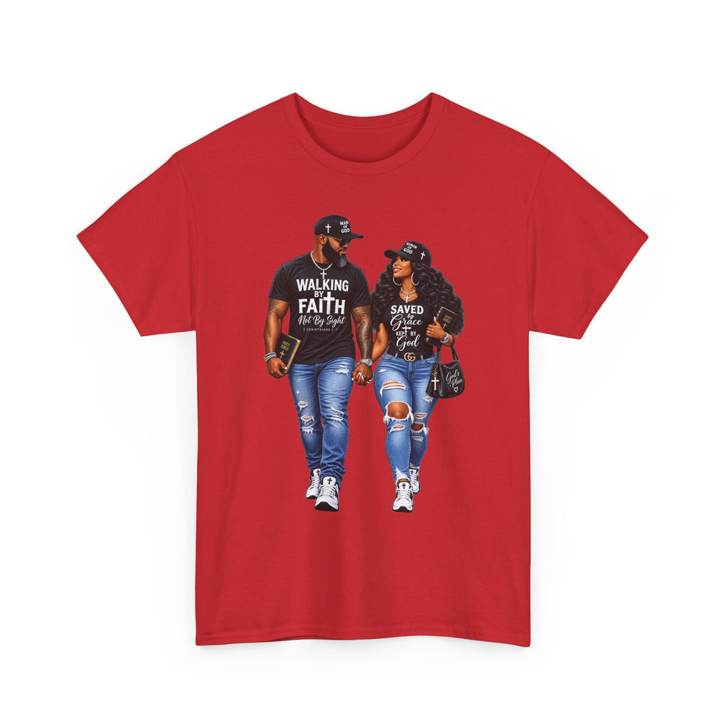 Couple Walking Faith & Saved T-Shirt