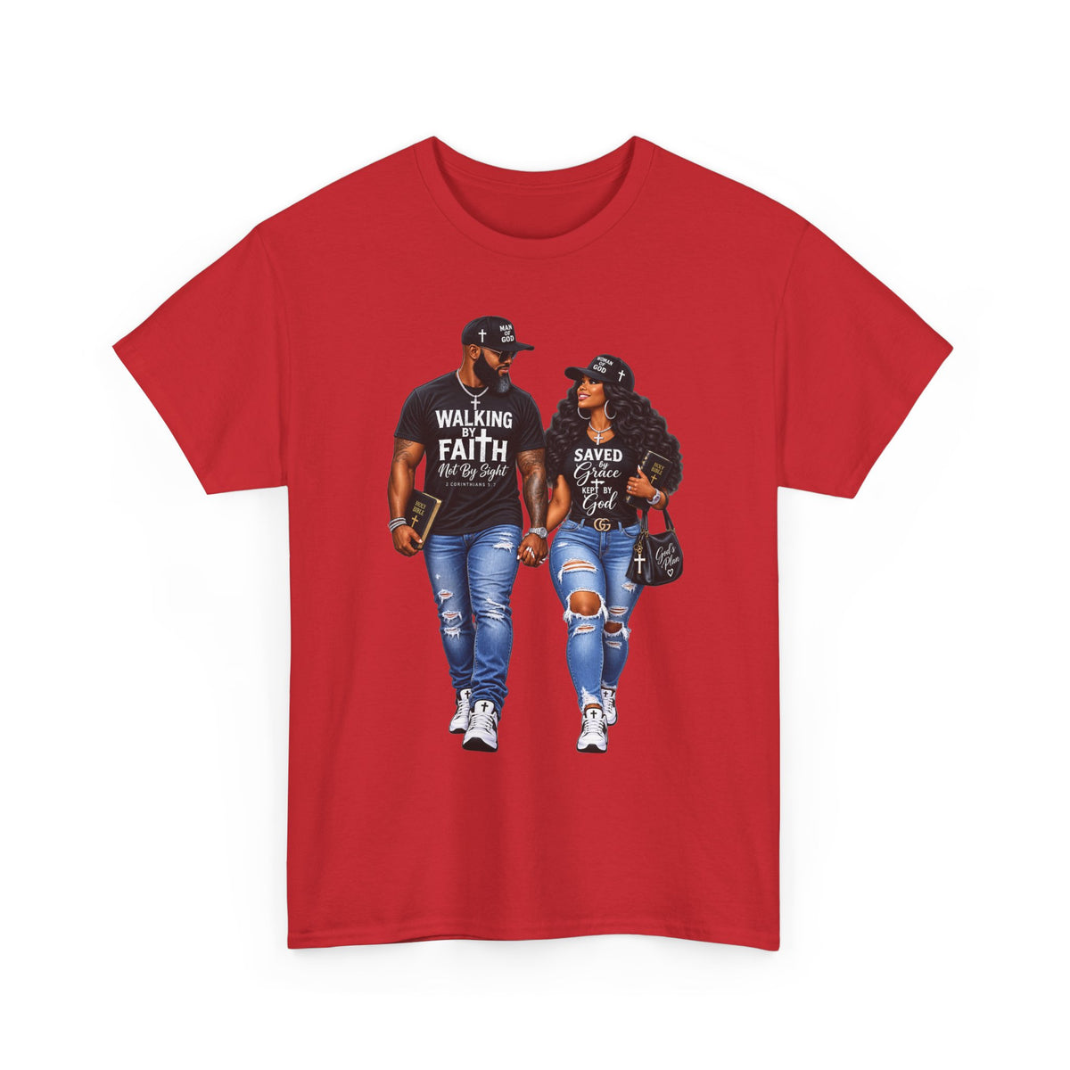 Couple Walking Faith & Saved T-Shirt