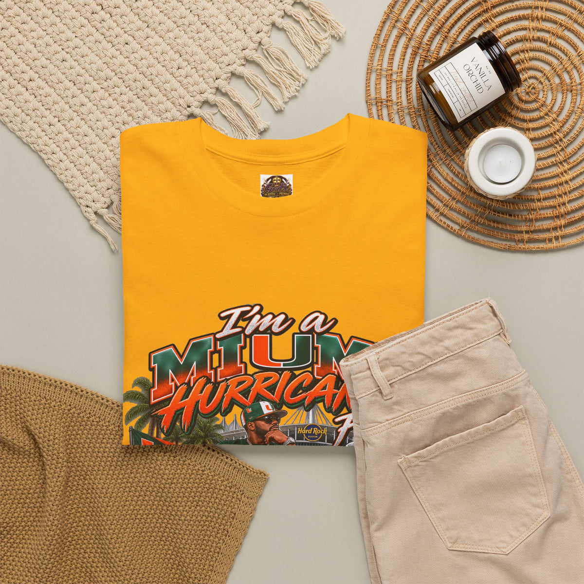 Miami Hurricanes Fan T-Shirt – “I’m a Miami Hurricane Fan All Day” Game Day Tee