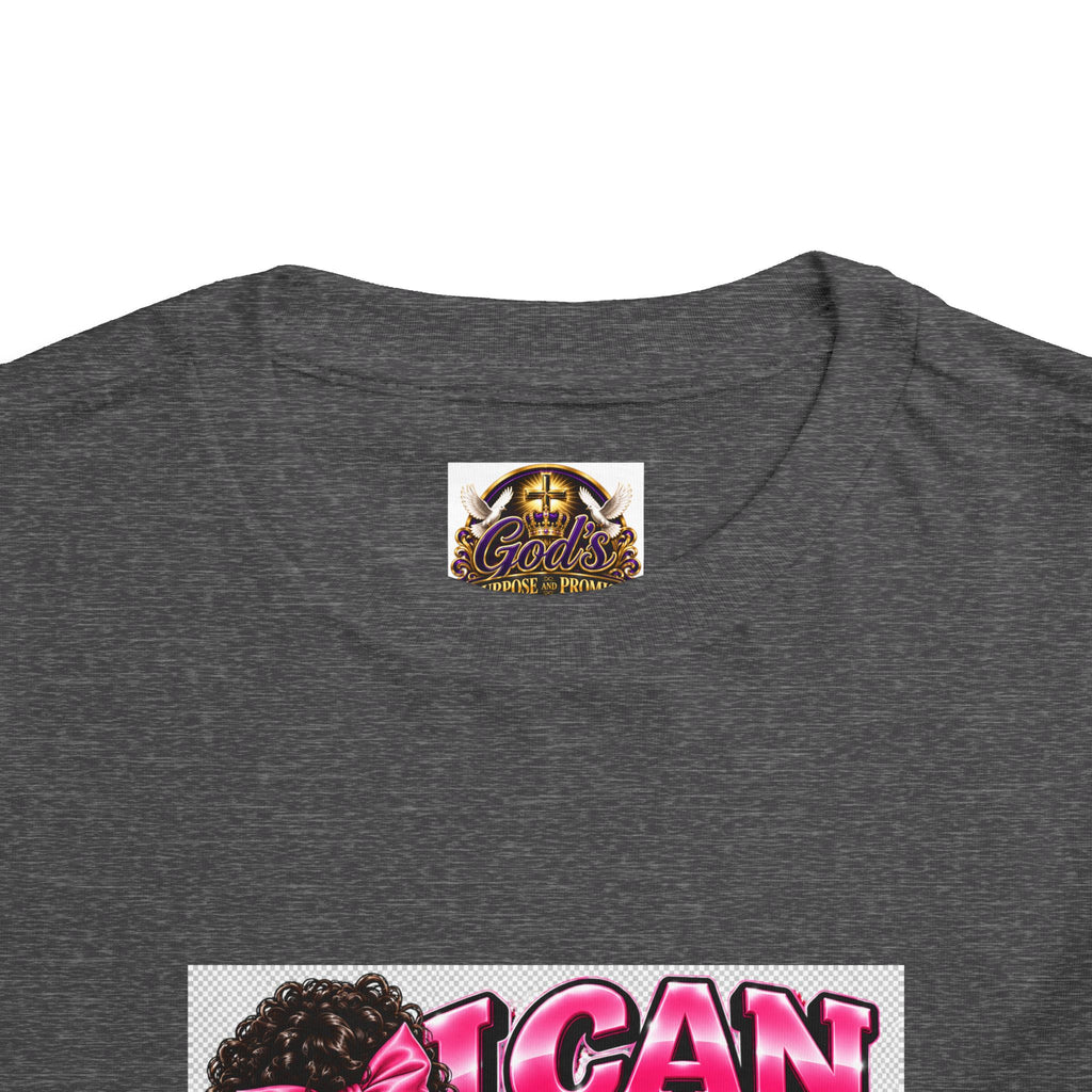 Toddler Tee — "I Can Count to Five But I Can Only Tie My Shoe" Cute Girl Graphic