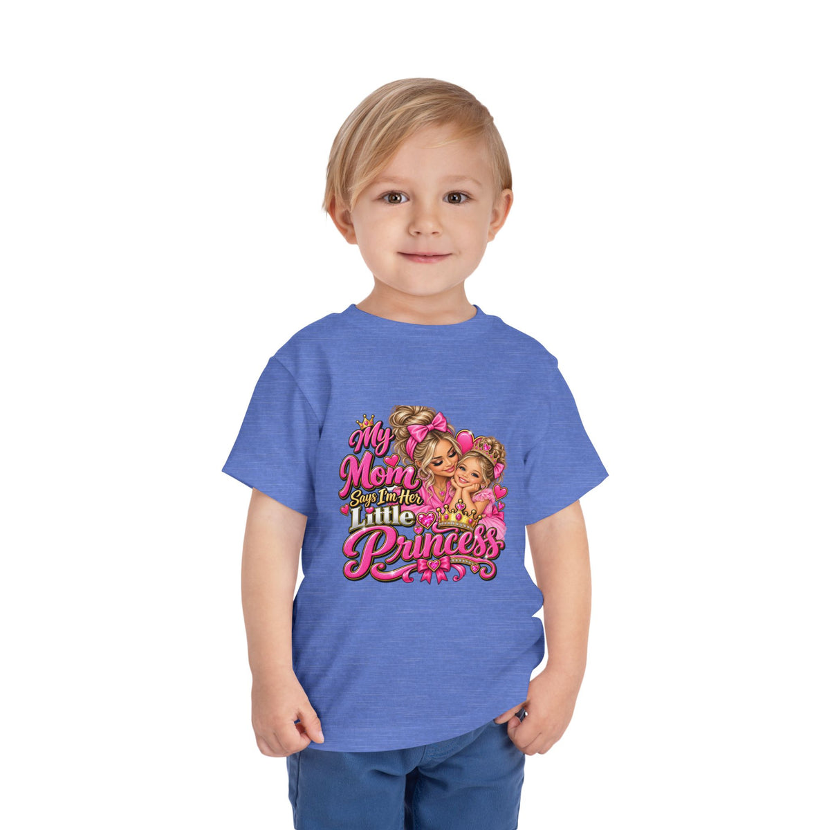 Toddler Tee — “My Mom Says I’m Her Little Princess” Pink Princess Graphic