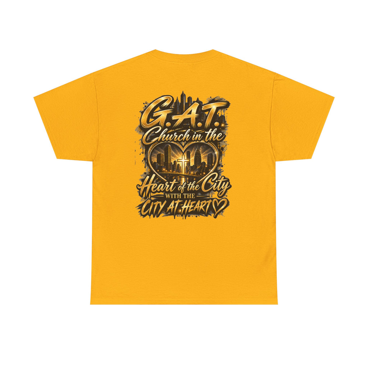 Church Heart Tee — "Church in the Heart of the City" Christian Graphic T-Shirt
