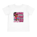Toddler Tee — "I Can Count to Five But I Can Only Tie My Shoe" Cute Girl Graphic