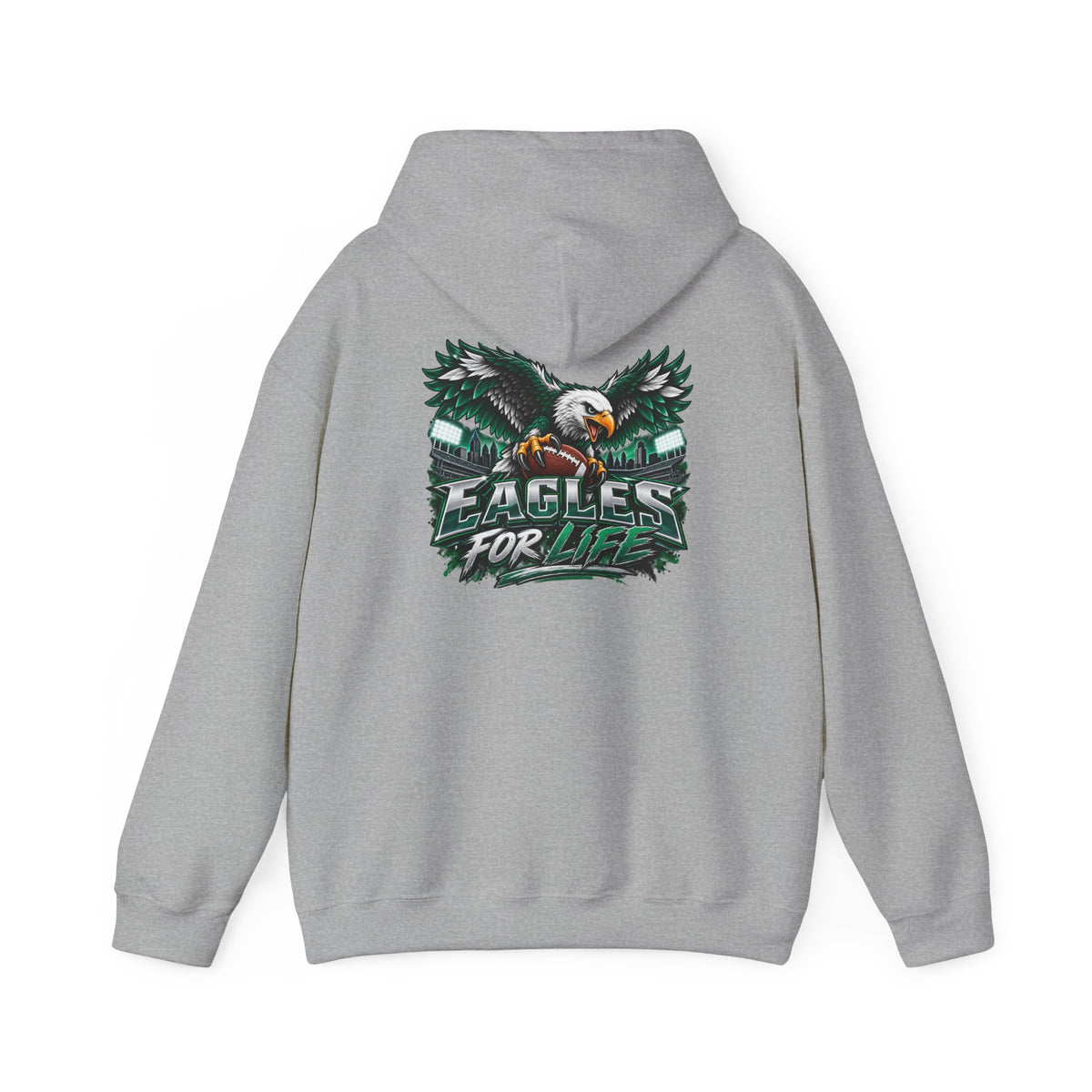 Eagles For Life Hoodie — Bold Eagle Graphic Football Fan Pullover