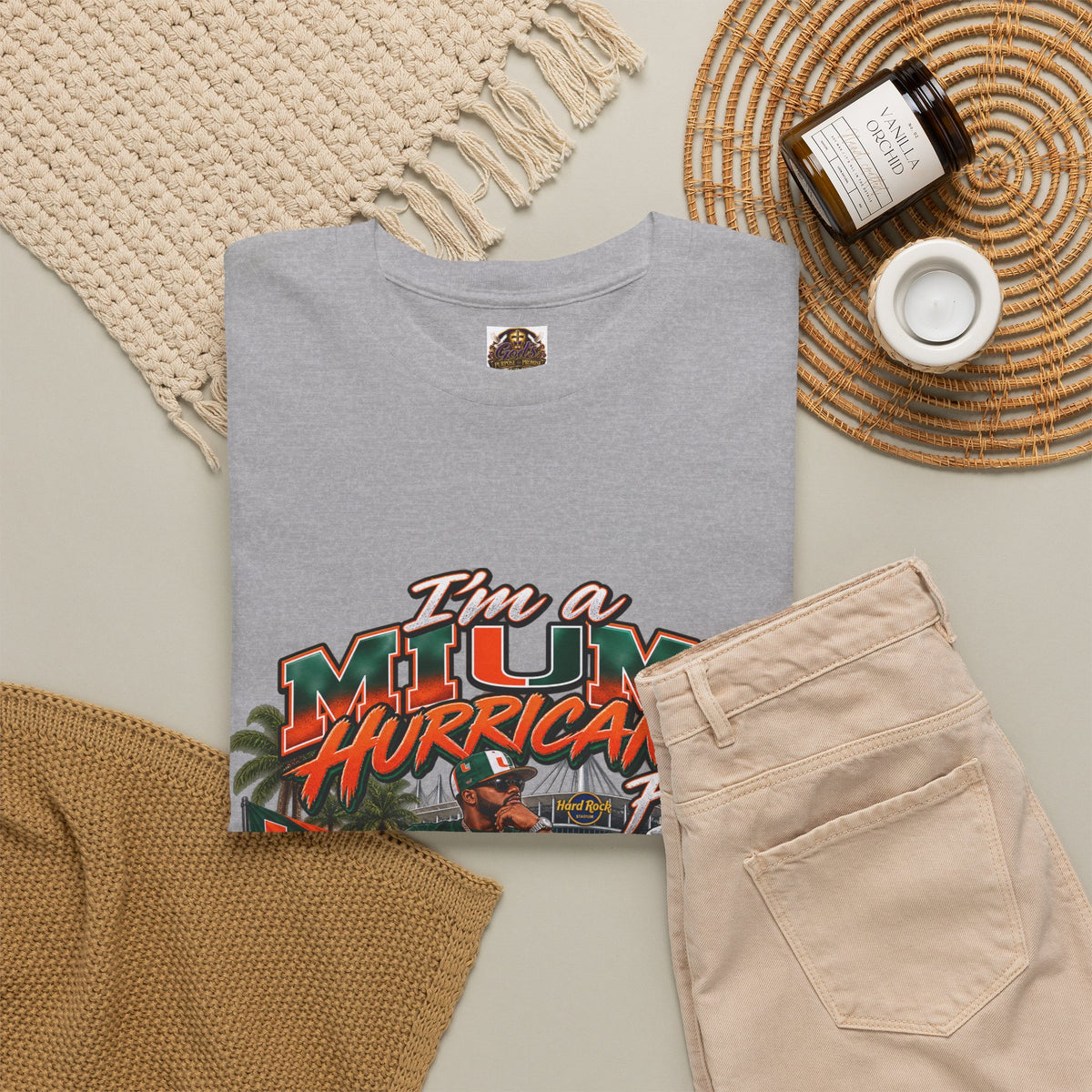 Miami Hurricanes Fan T-Shirt – “I’m a Miami Hurricane Fan All Day” Game Day Tee