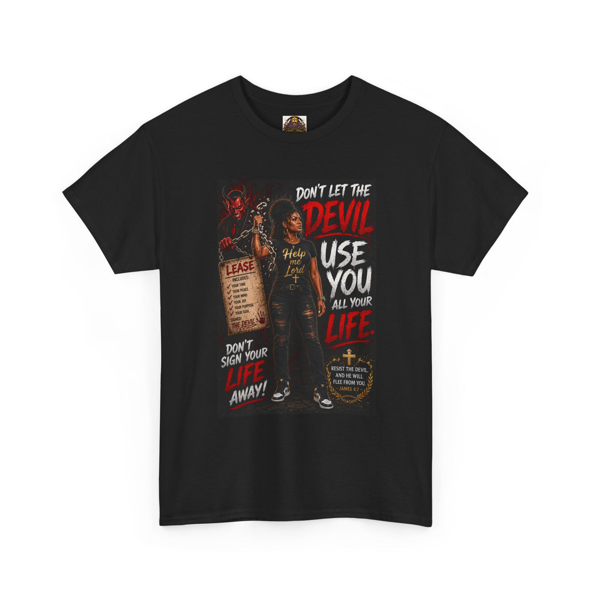 Christian Anti-Devil Graphic Tee — "Don't Let the Devil Use You" Inspirational Faith T-Shirt