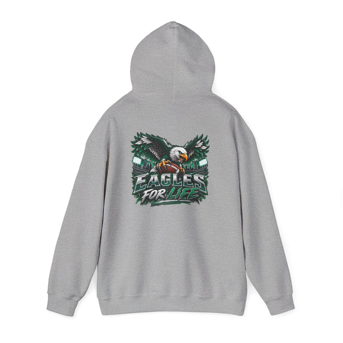 Eagles For Life Hoodie — Bold Eagle Graphic Football Fan Pullover