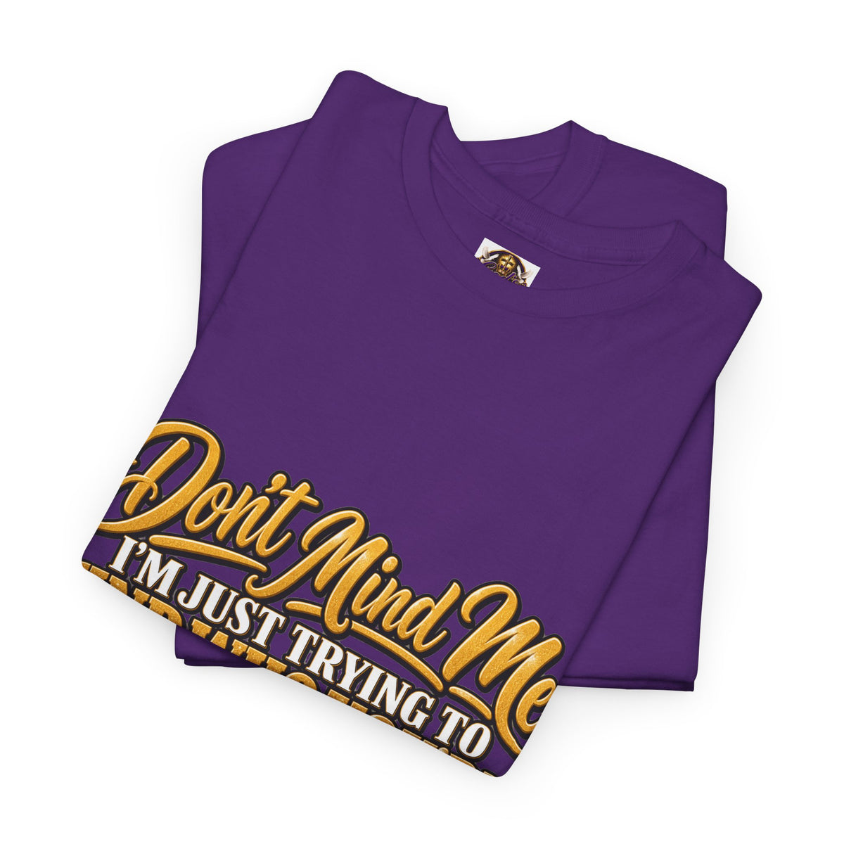 Don't Mind Me "I'm Just Trying to Find Who You're Talking To" Tee — Funny Graphic T-Shirt with Curious Woman Back Print