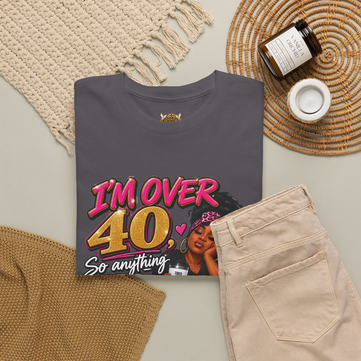 Over 40 Bedtime Tee — Funny 'I'm Over 40, Something After 5PM Is Past My Bedtime' Graphic T-Shirt