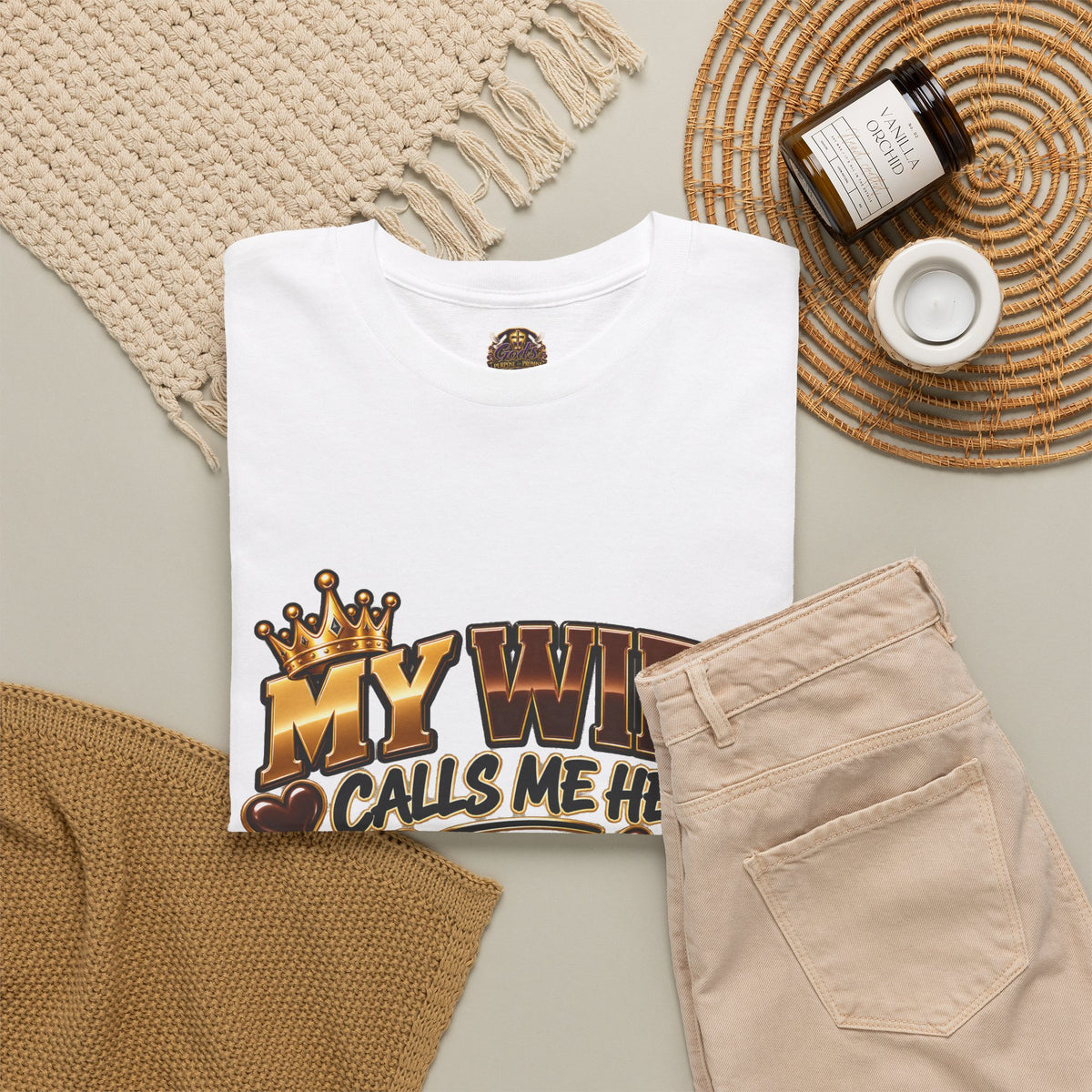 T-Shirt — "My Wife Calls Me Her Chocolate Drop" Novelty Couples Tee