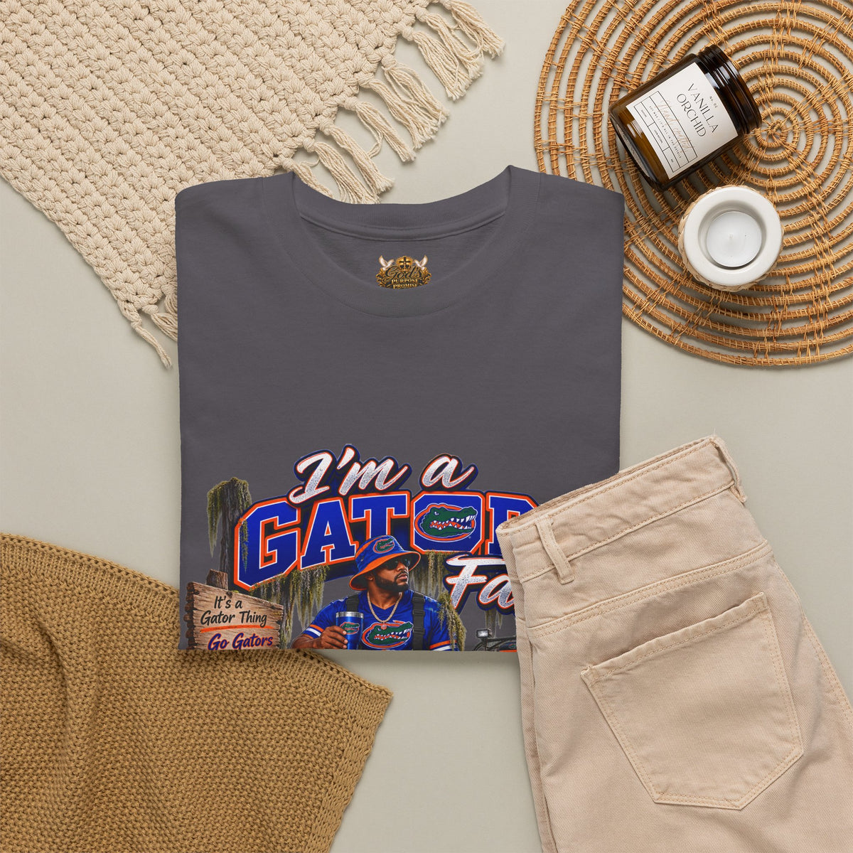 Gators Fan T-Shirt – “I’m a Gators Fan / Gator For Life” Swamp Football Tee