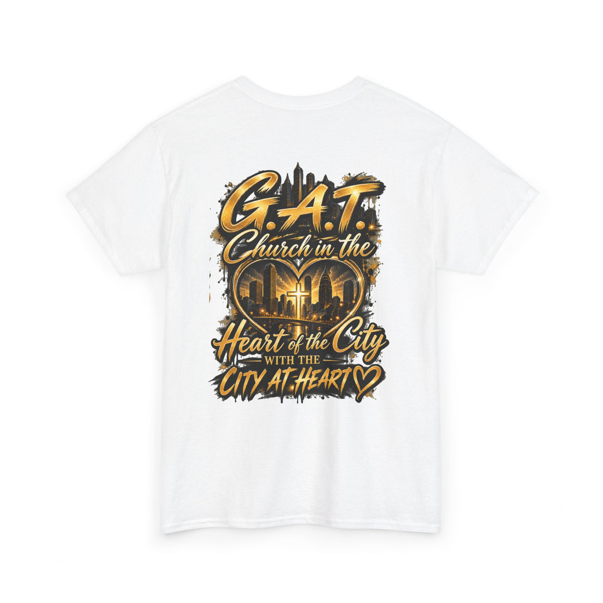 Church Heart Tee — "Church in the Heart of the City" Christian Graphic T-Shirt