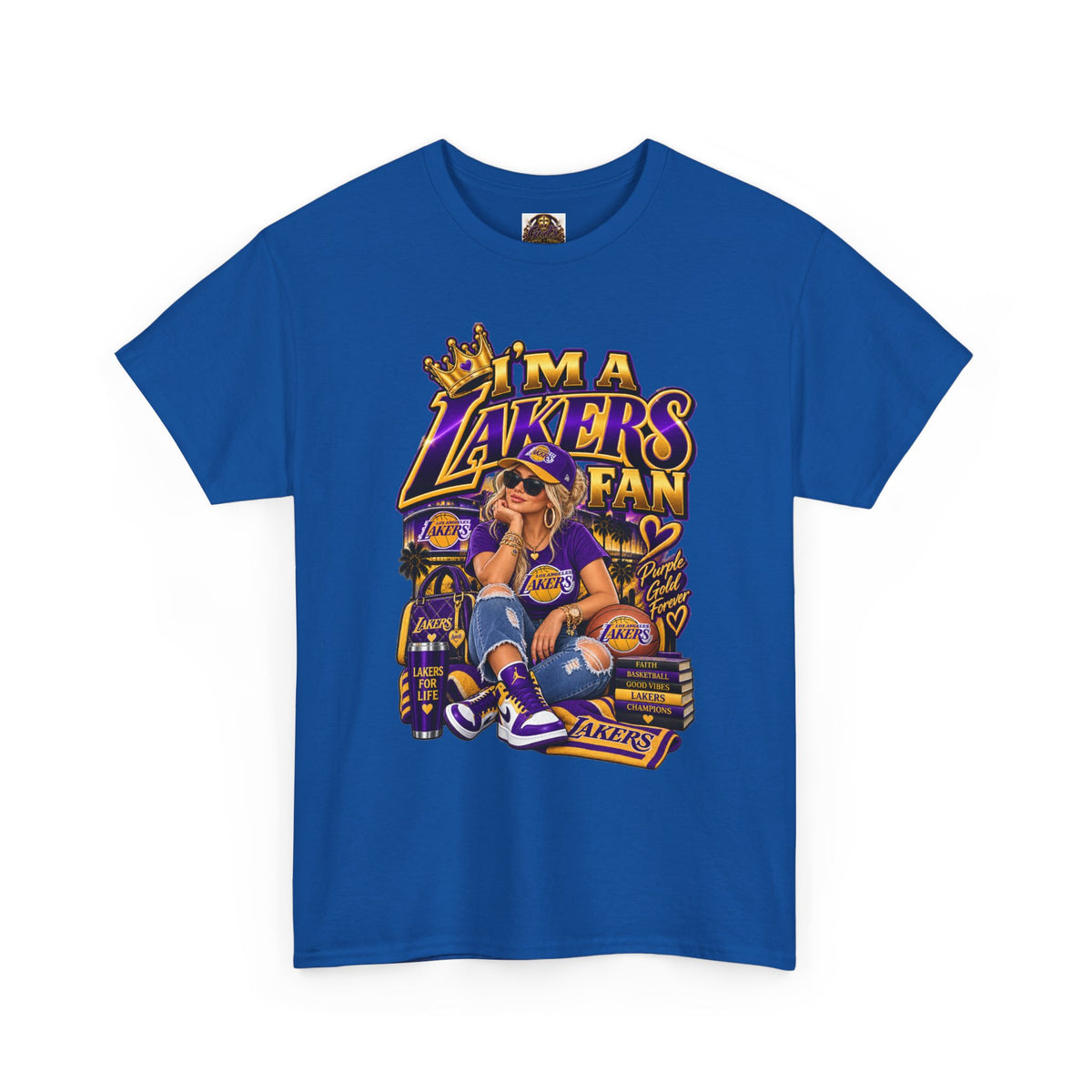 Lakers Fan T-Shirt — "I’m a Lakers Fan" Front & "Lakers For Life" Back