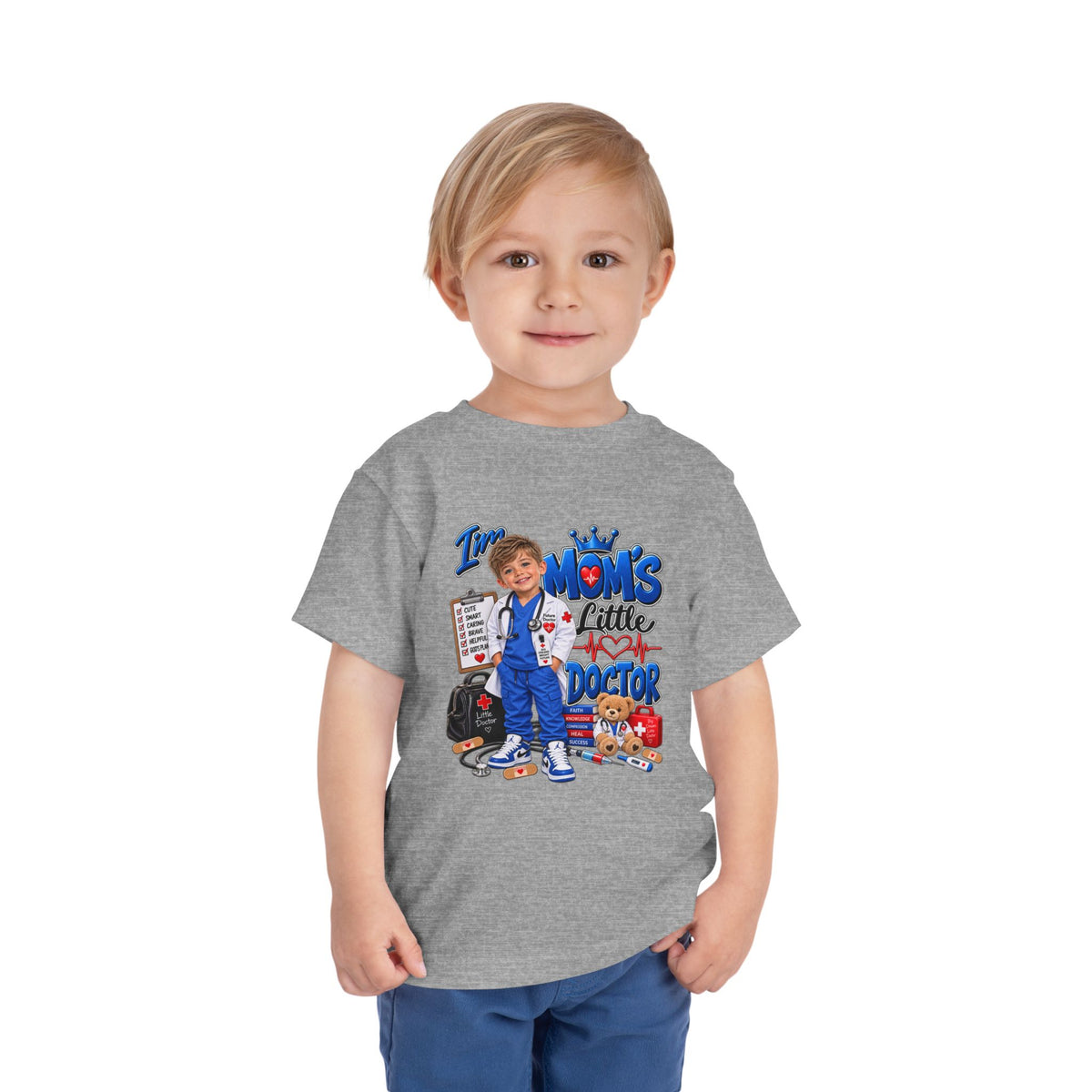 Toddler Tee — Mom's Little Doctor Graphic Shirt