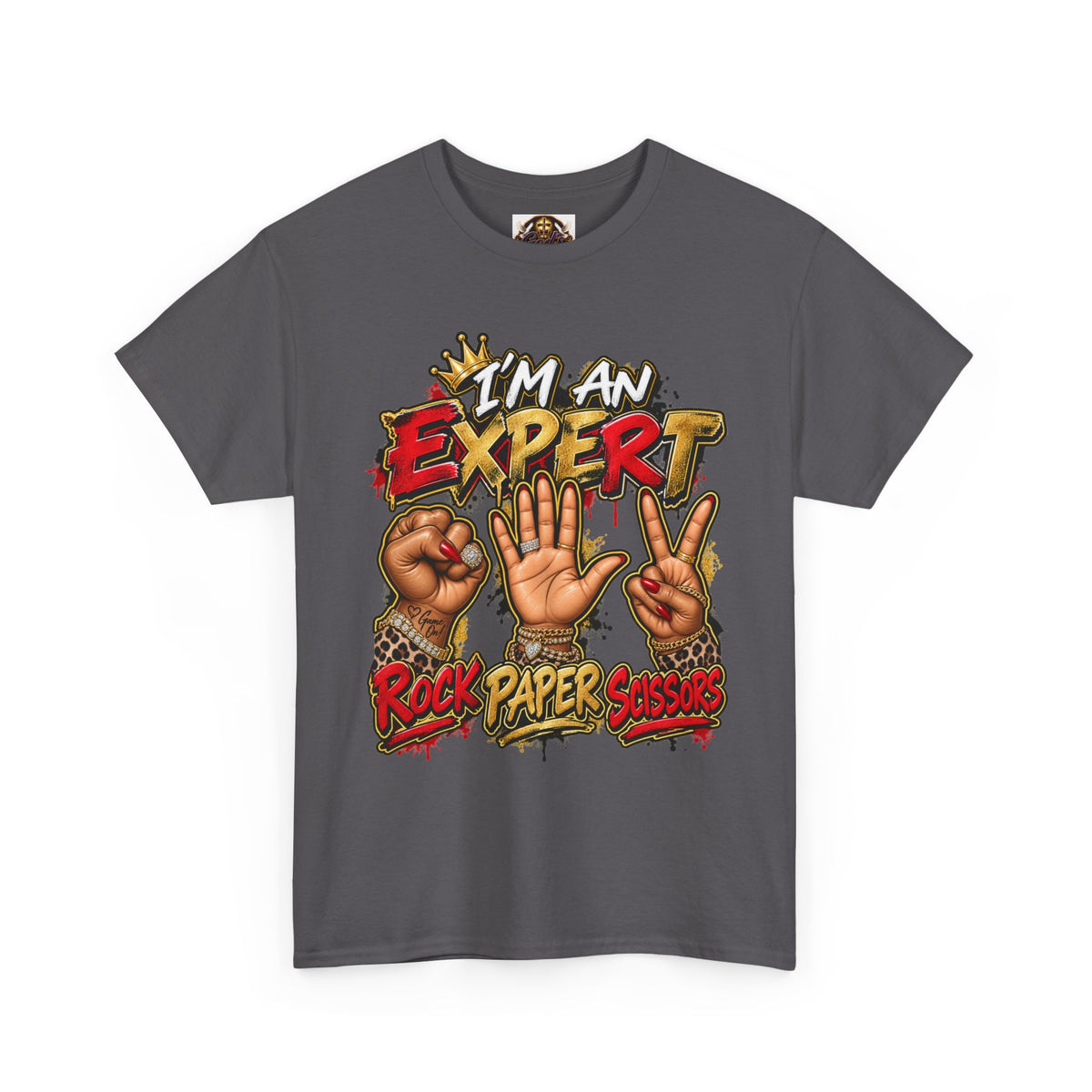 Rock Paper Scissors Expert T-Shirt – Funny Game Hands Graphic Tee