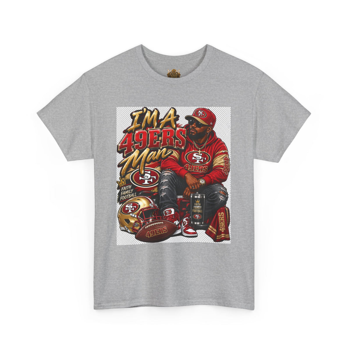 49ers Fan T‑Shirt — "I'm a 49ers Man" Graphic Tee with "Go Niners" Back