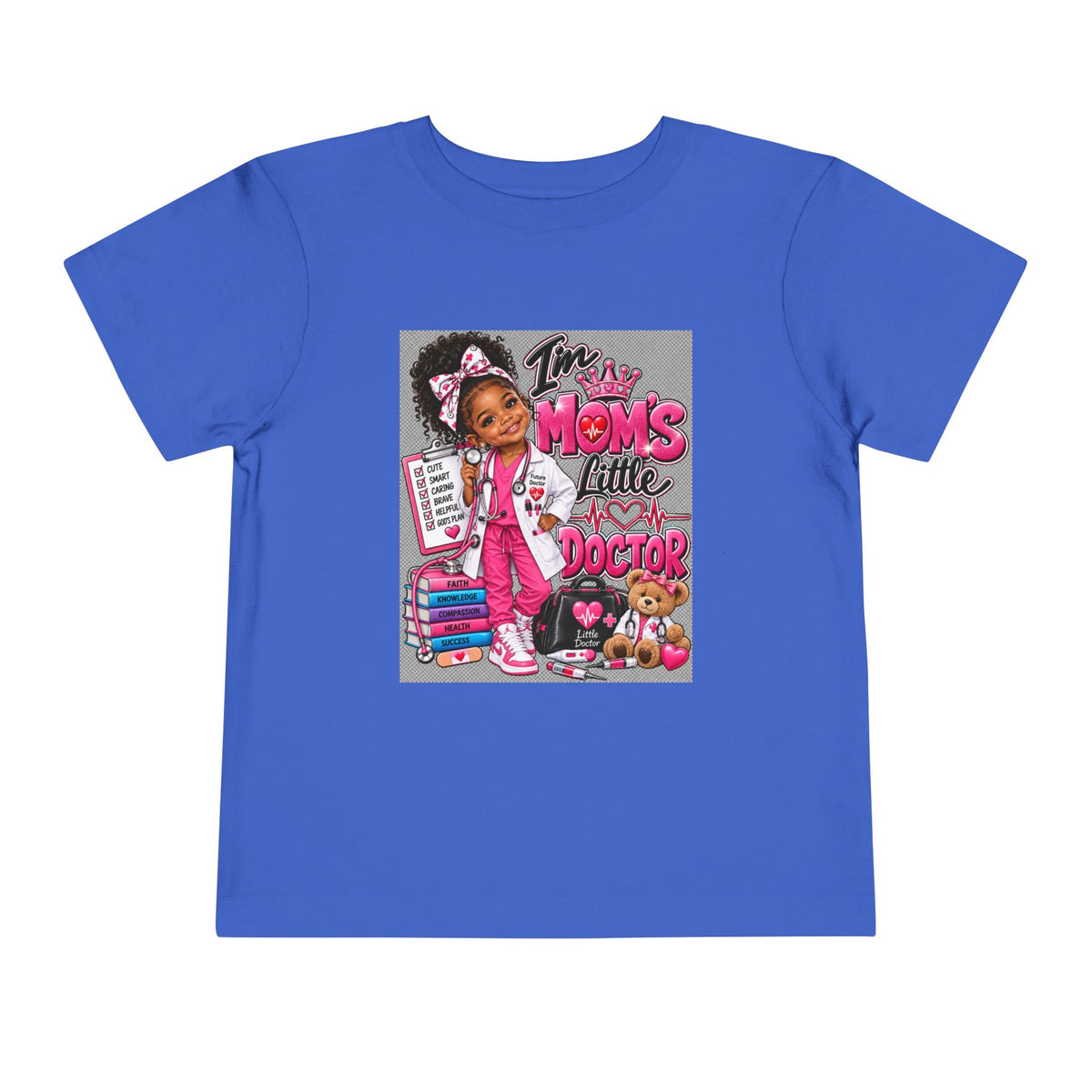 Toddler Tee - "I'm Mom's Little Doctor" Cute Kids Medical Play Graphic Shirt