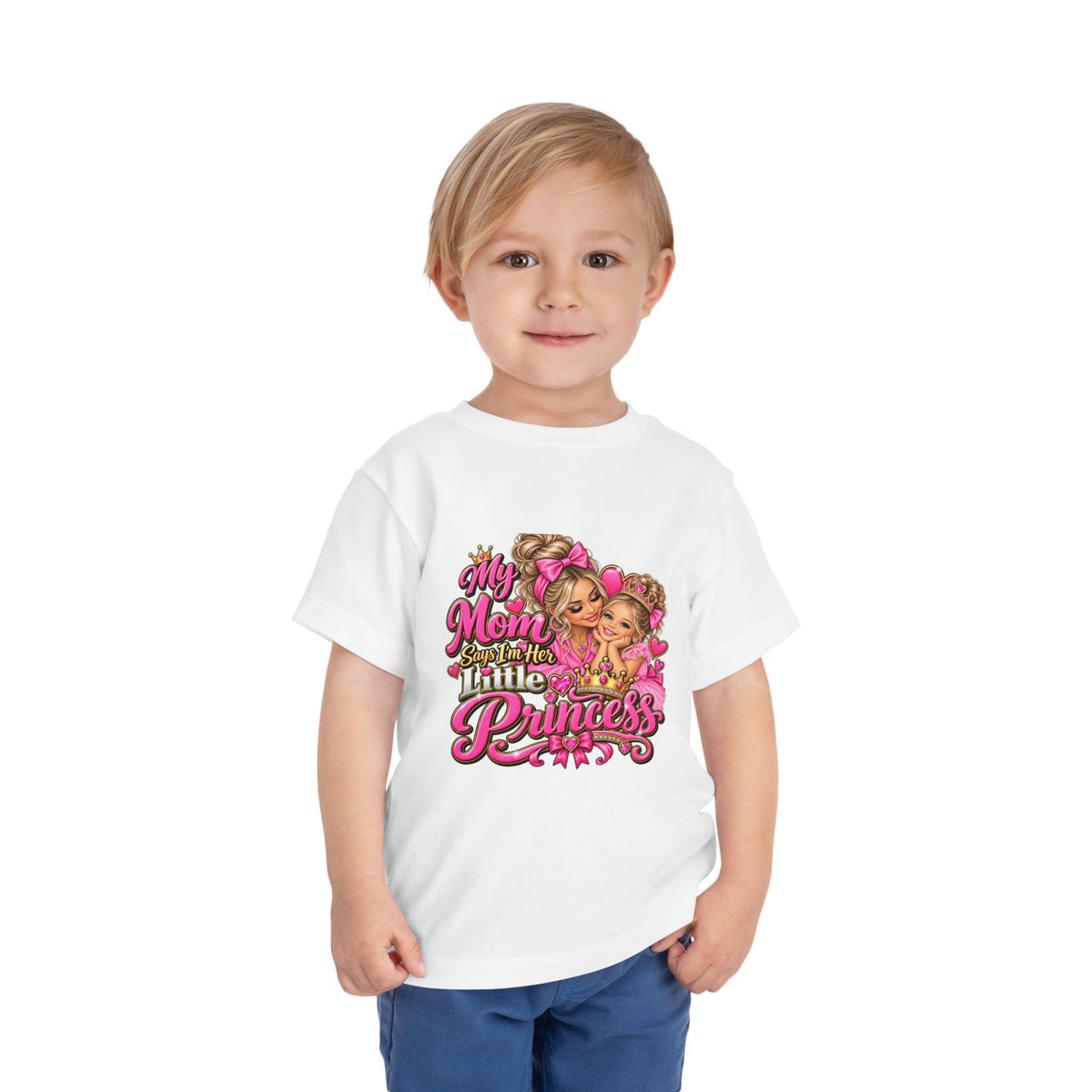 Toddler Tee — “My Mom Says I’m Her Little Princess” Pink Princess Graphic