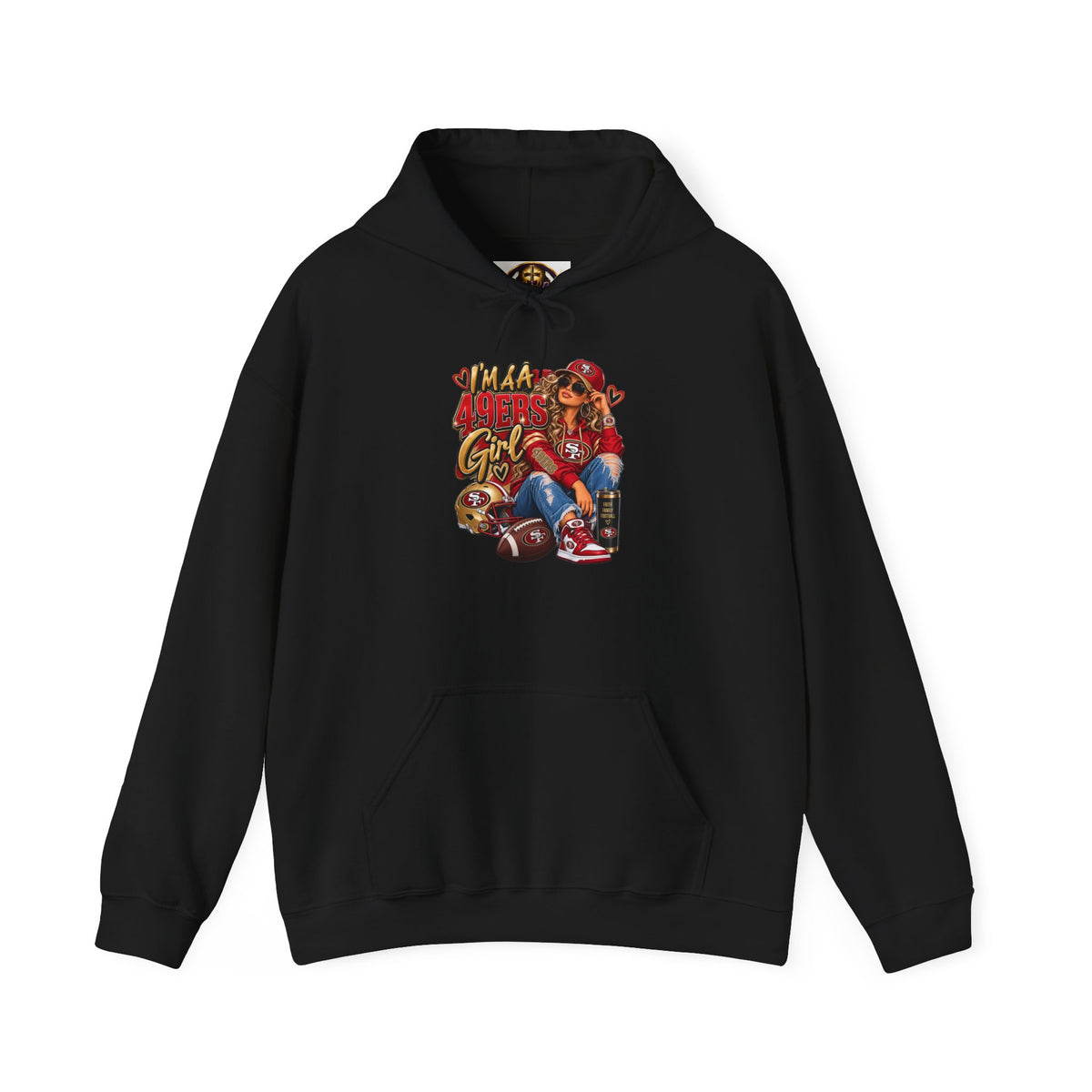 49ers Retro Fan Hoodie — "Go Niners" Vintage Football Graphic