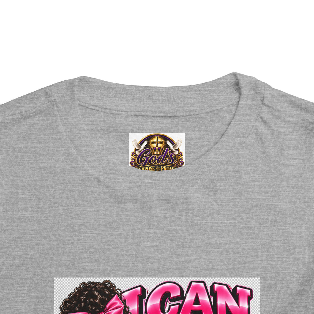 Toddler Tee — "I Can Count to Five But I Can Only Tie My Shoe" Cute Girl Graphic