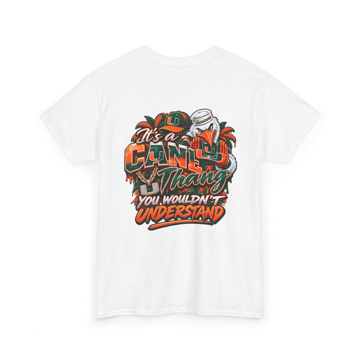 Miami Hurricanes Fan T-Shirt – “I’m a Miami Hurricane Fan All Day” Game Day Tee