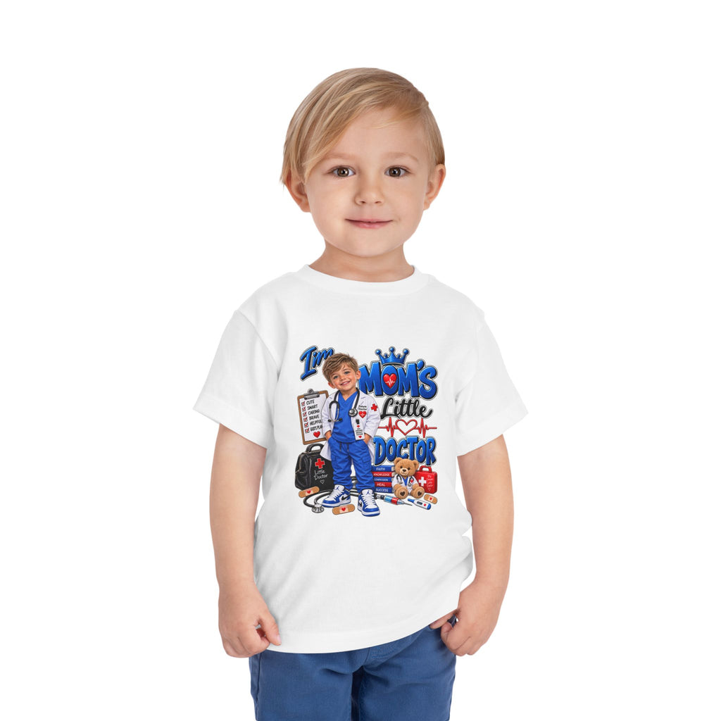 Toddler Tee — Mom's Little Doctor Graphic Shirt