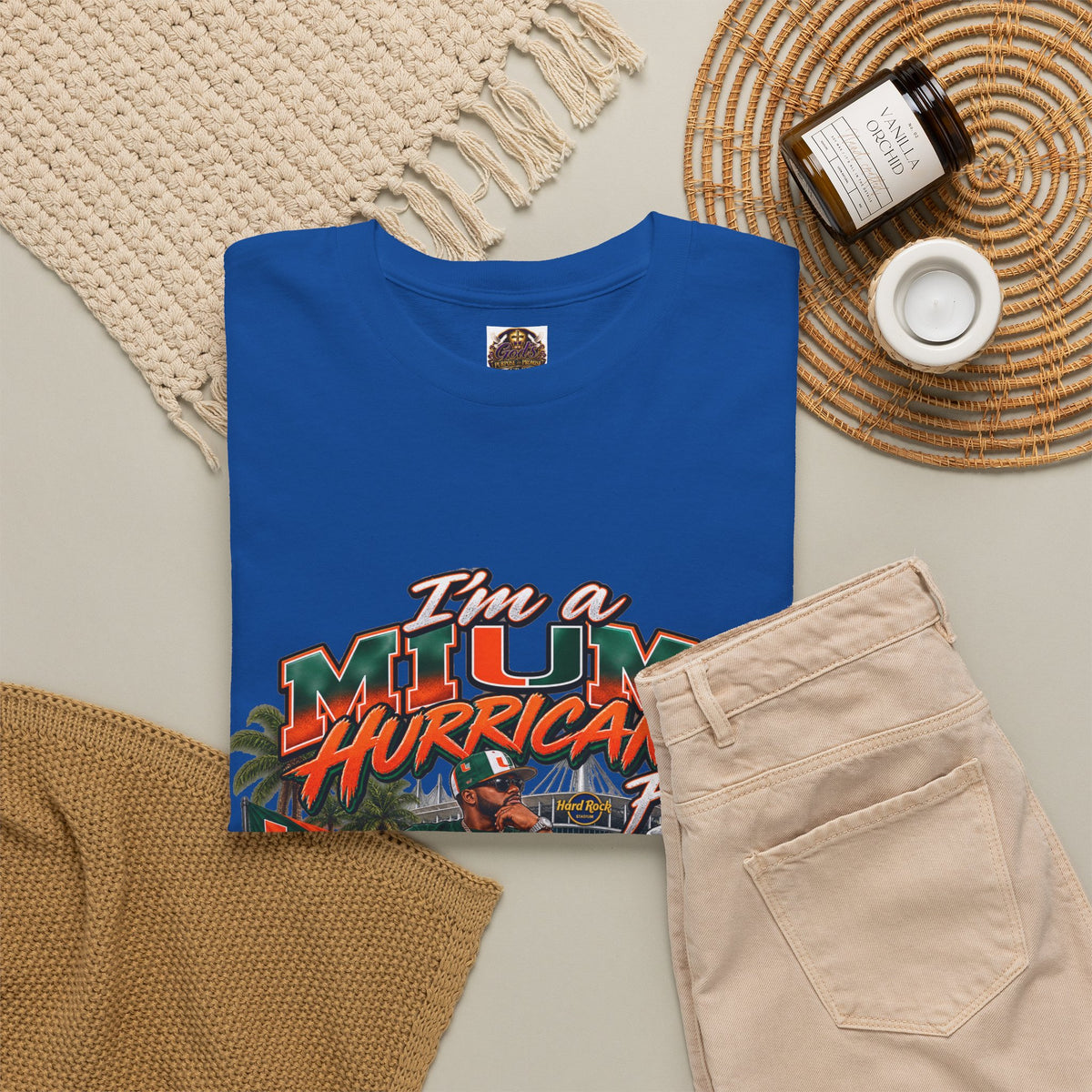 Miami Hurricanes Fan T-Shirt – “I’m a Miami Hurricane Fan All Day” Game Day Tee