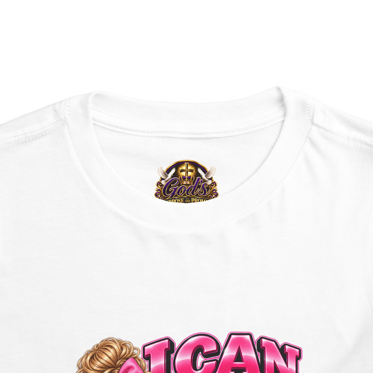 Toddler Tee — "I Can Count to Five But I Can Only Tie My Shoe" Cute Girl Graphic