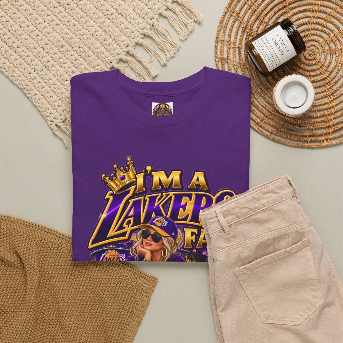 Lakers Fan T-Shirt — "I’m a Lakers Fan" Front & "Lakers For Life" Back