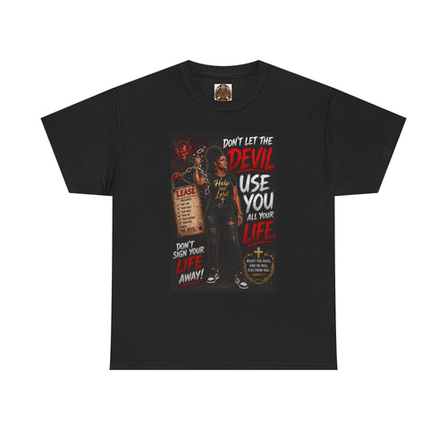 Christian Anti-Devil Graphic Tee — "Don't Let the Devil Use You" Inspirational Faith T-Shirt