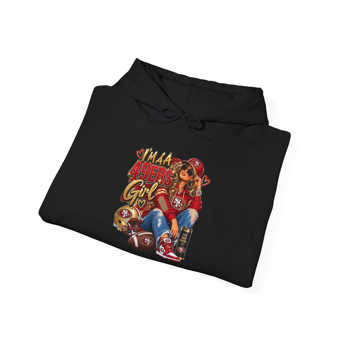 49ers Retro Fan Hoodie — "Go Niners" Vintage Football Graphic