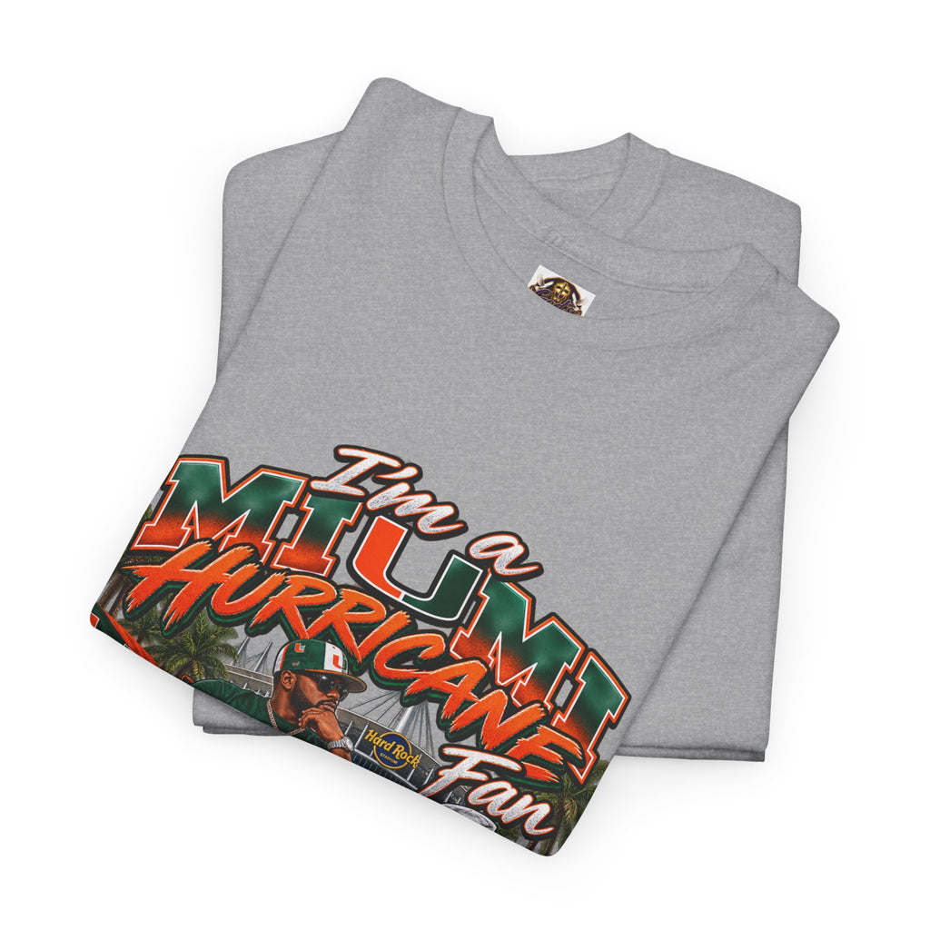 Miami Hurricanes Fan T-Shirt – “I’m a Miami Hurricane Fan All Day” Game Day Tee