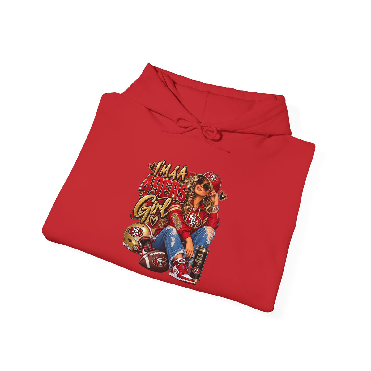 49ers Retro Fan Hoodie — "Go Niners" Vintage Football Graphic