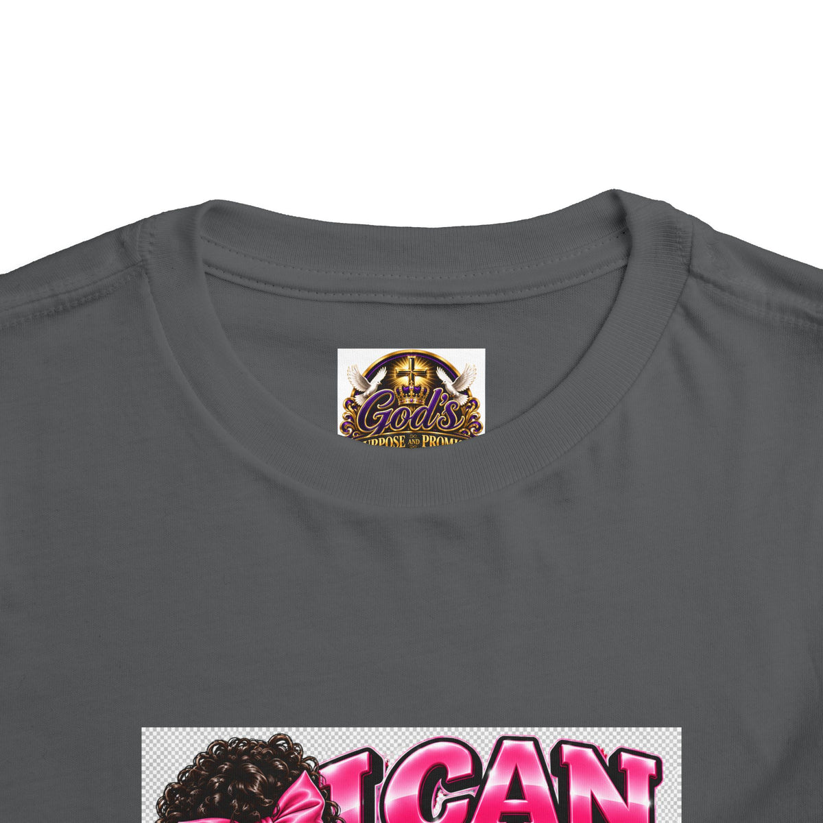 Toddler Tee — "I Can Count to Five But I Can Only Tie My Shoe" Cute Girl Graphic