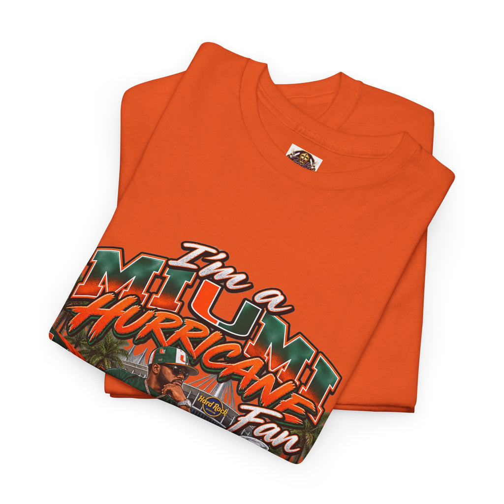 Miami Hurricanes Fan T-Shirt – “I’m a Miami Hurricane Fan All Day” Game Day Tee