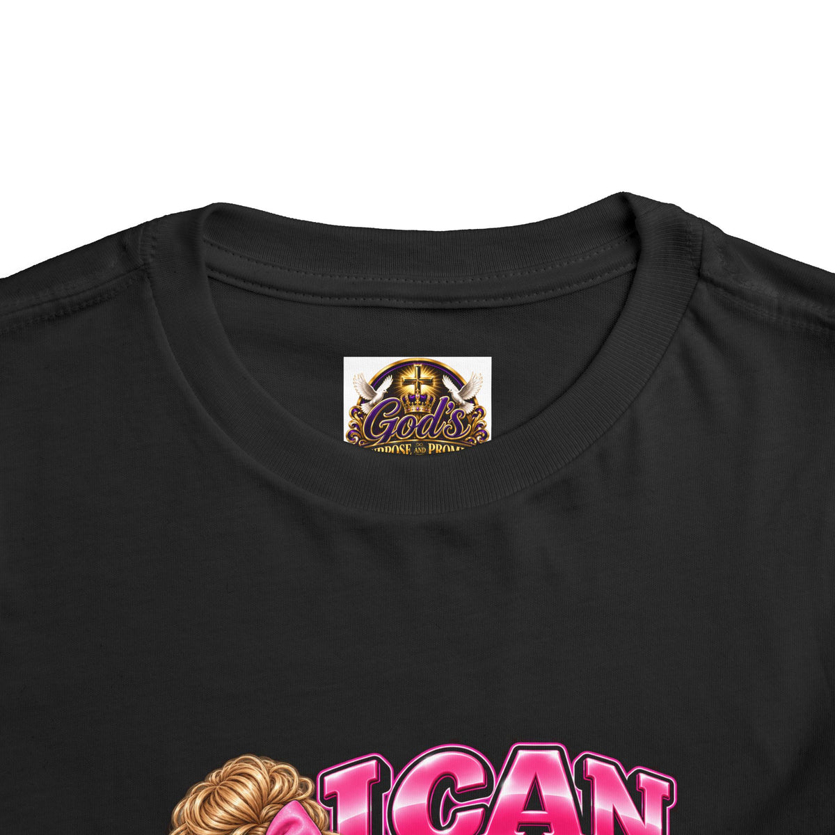 Toddler Tee — "I Can Count to Five But I Can Only Tie My Shoe" Cute Girl Graphic
