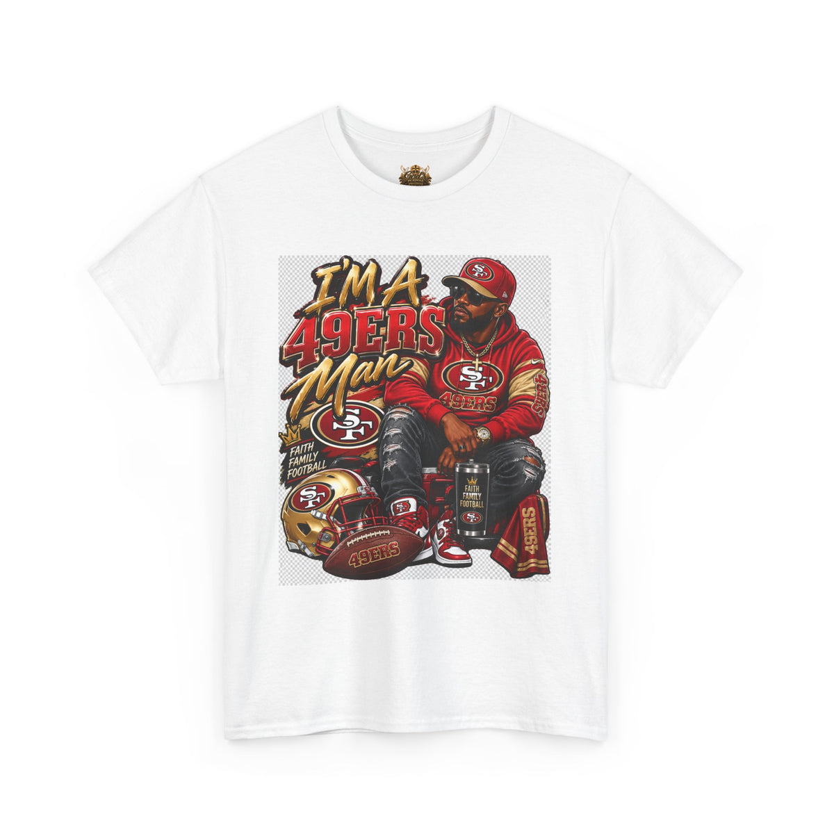 49ers Fan T‑Shirt — "I'm a 49ers Man" Graphic Tee with "Go Niners" Back