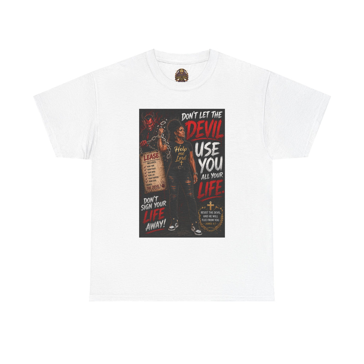 Christian Anti-Devil Graphic Tee — "Don't Let the Devil Use You" Inspirational Faith T-Shirt