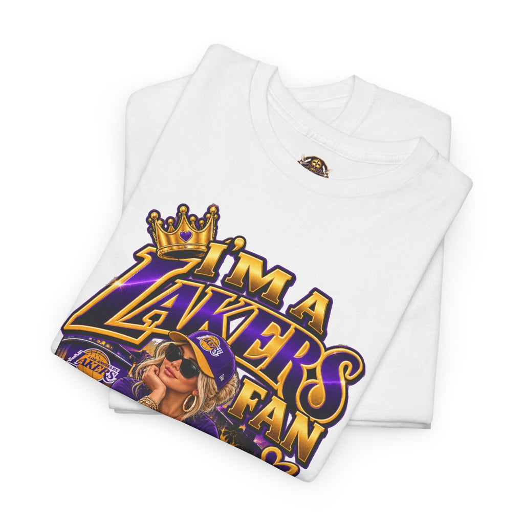 Lakers Fan T-Shirt — "I’m a Lakers Fan" Front & "Lakers For Life" Back