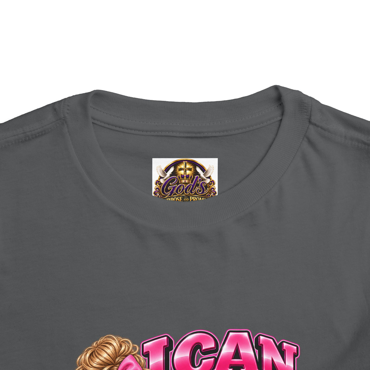 Toddler Tee — "I Can Count to Five But I Can Only Tie My Shoe" Cute Girl Graphic