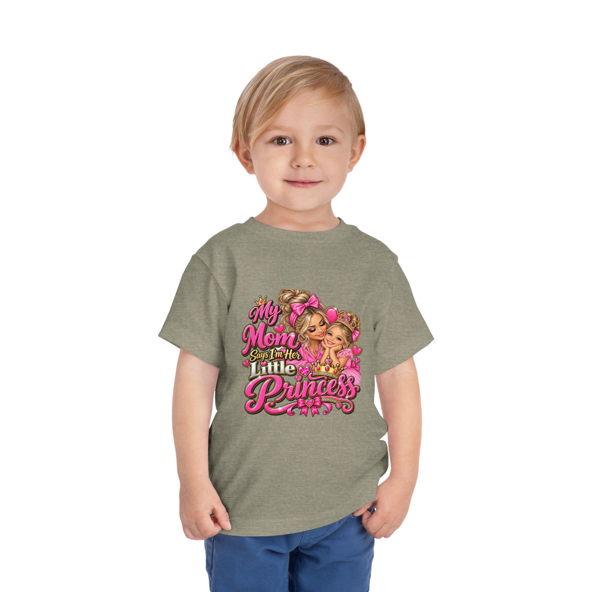 Toddler Tee — “My Mom Says I’m Her Little Princess” Pink Princess Graphic