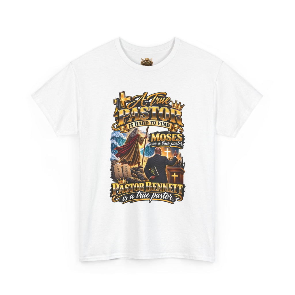 Pastor Tribute T‑Shirt — “A True Pastor Is Like Moses” Christian Ministry Tee